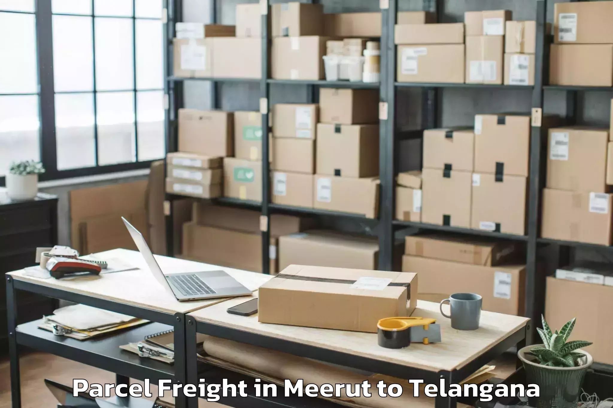 Easy Meerut to Gadwal Parcel Freight Booking